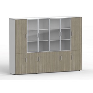 WC07a鋁框玻璃掩門連木掩門高櫃組合